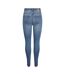 Jean Motif/style Usé Femme Bleu Pieces-3