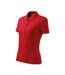 Womens/ladies Cotton Polo Shirt Red Malfini-3
