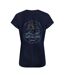 T-shirt wander femme bleu marine Weird Fish