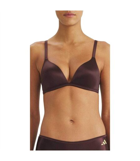 Soutien-gorge T-shirt Sport Femme Marron Adidas