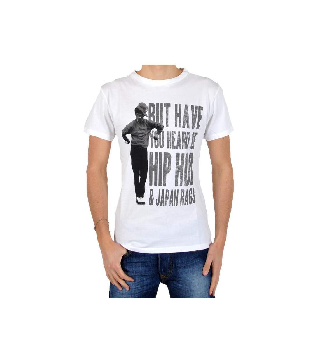 Tee Shirt Japan Rags Hip Hop Blanc-1