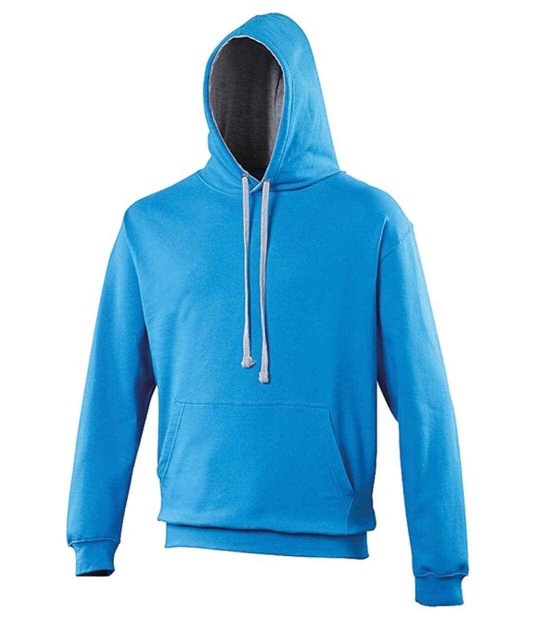 Sweat à capuche contrastée unisexe - JH003 - bleu roi et gris