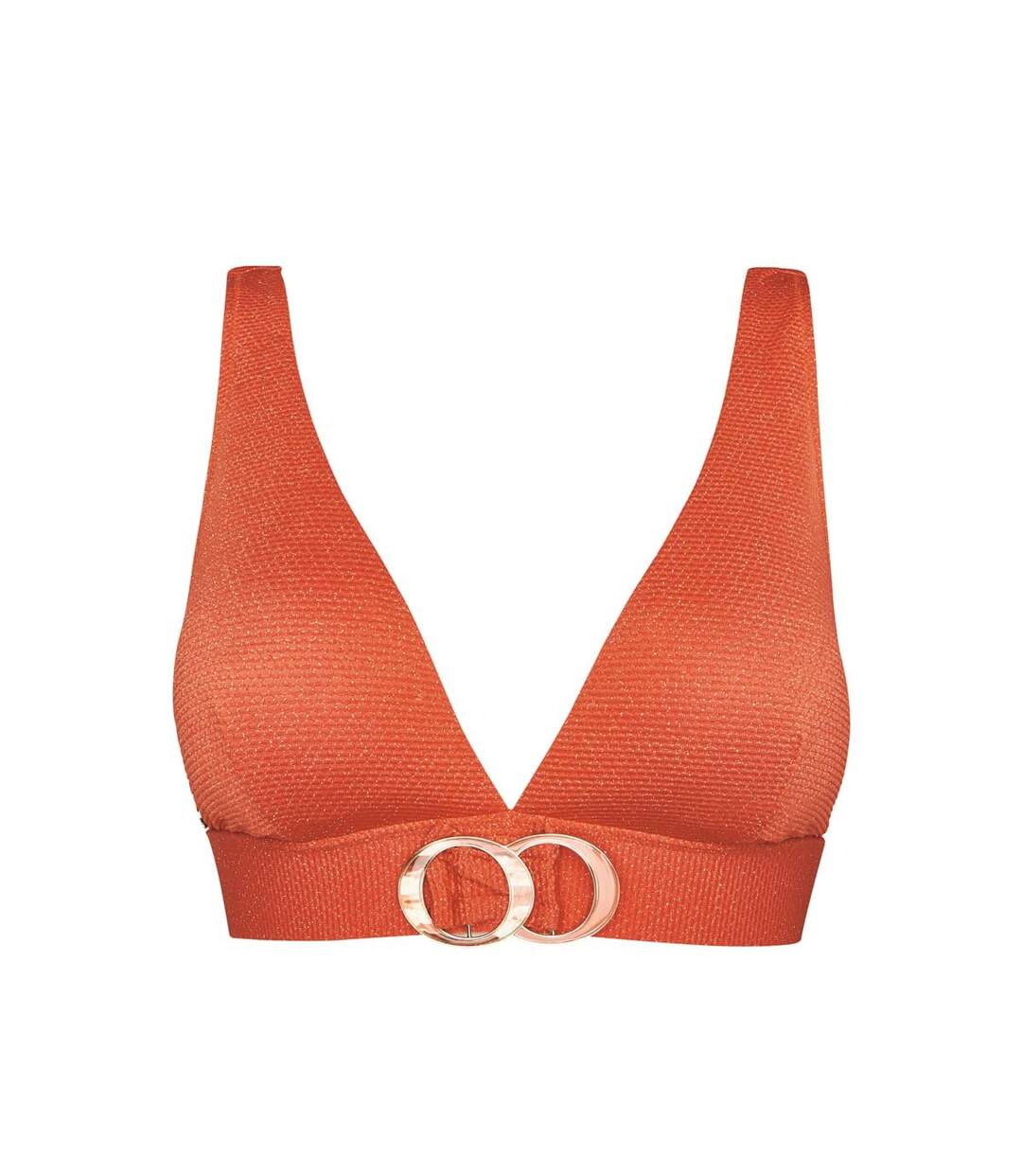 Haut de maillot triangle orange Amour-1