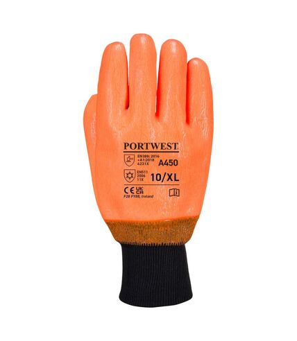 Portwest Unisex Adult A450 Hi-Vis Weatherproof Gloves (Orange) (XL) - UTPW1383