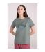 Womens/ladies Sunrise Organic Loose Fit T-shirt Light Khaki Mountain Warehouse-1