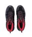 Mens Suede Waterproof Hiking Boots Black Red Donnay-3