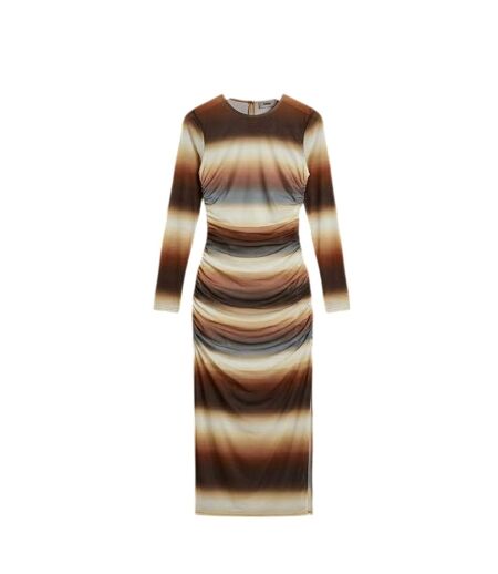 Robe Mi-longue Motif/style Ombré Femme Marron AX Paris