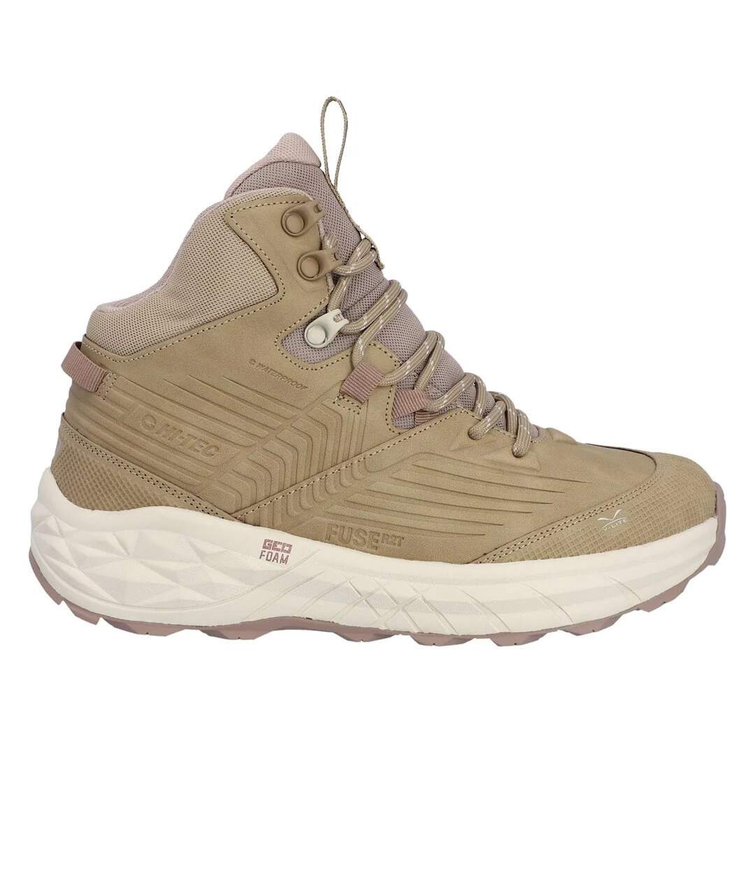 Bottes Mi-hautes Fuse Trek Femme Taupe Blanc Cassé Taupe Hi-Tec-4