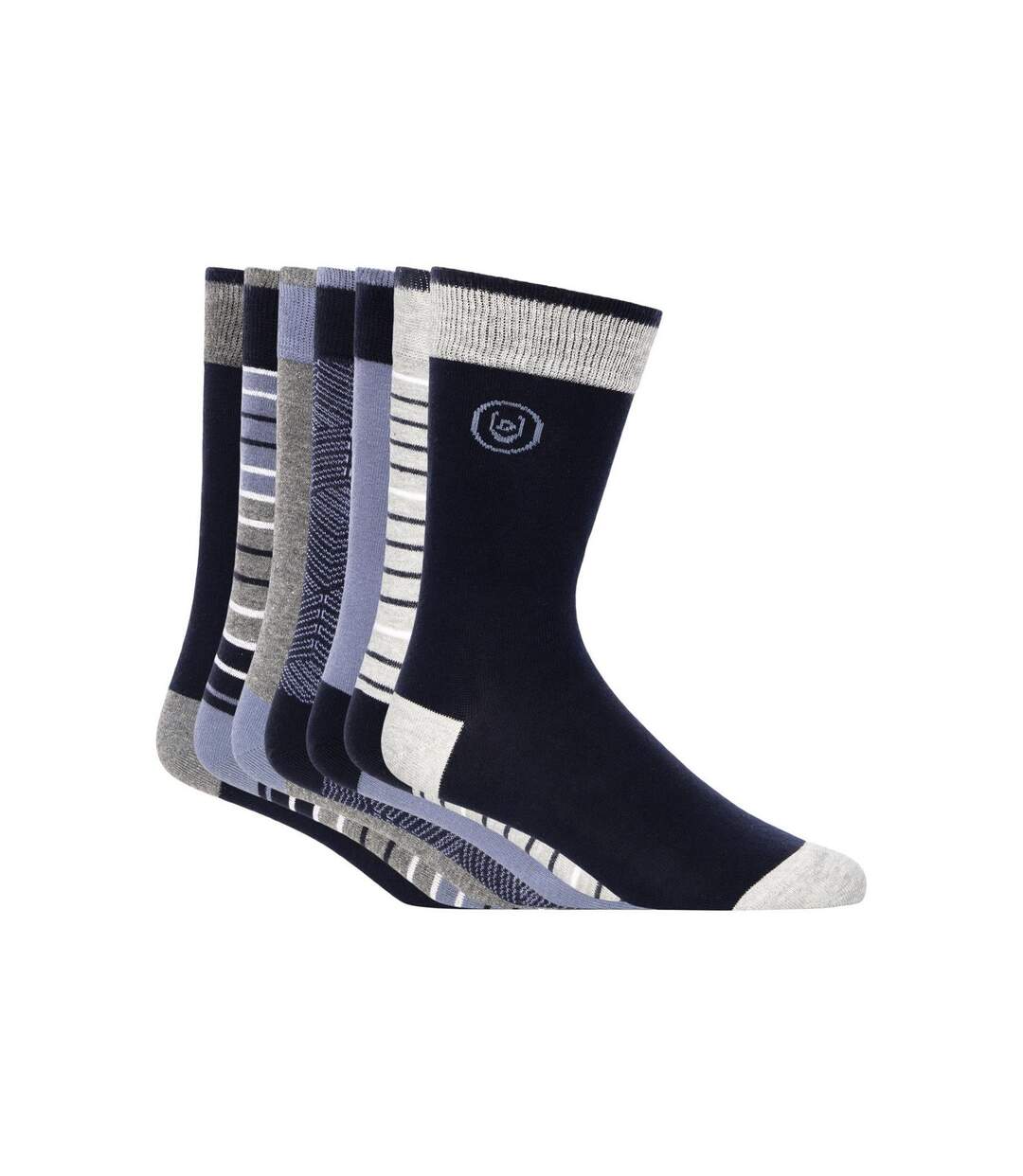 Mens bellion assorted designs socks blue Duck and Cover-1