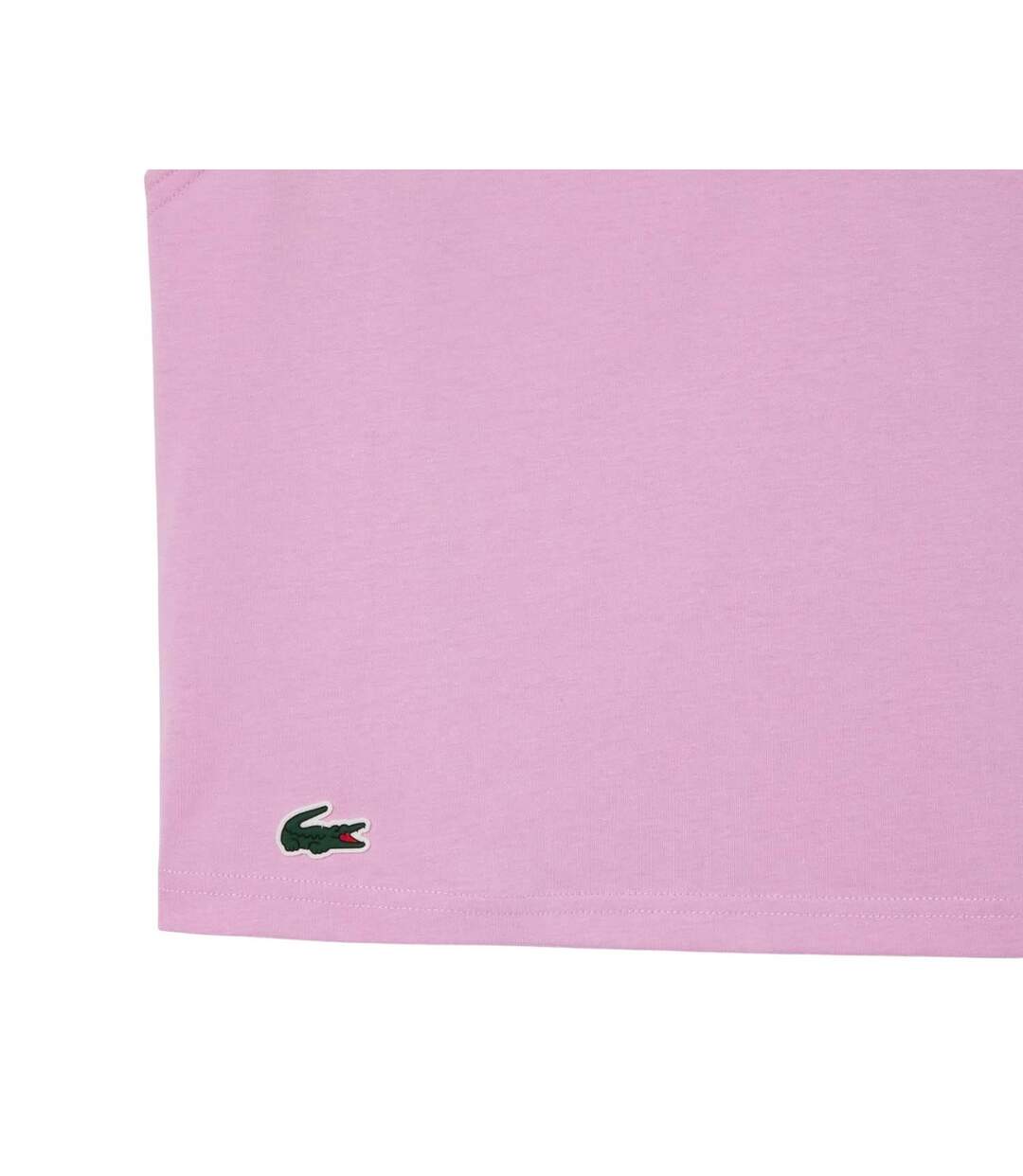 Womens/ladies Cotton Ultra Dry Sports Crop Top Pink Lacoste-2