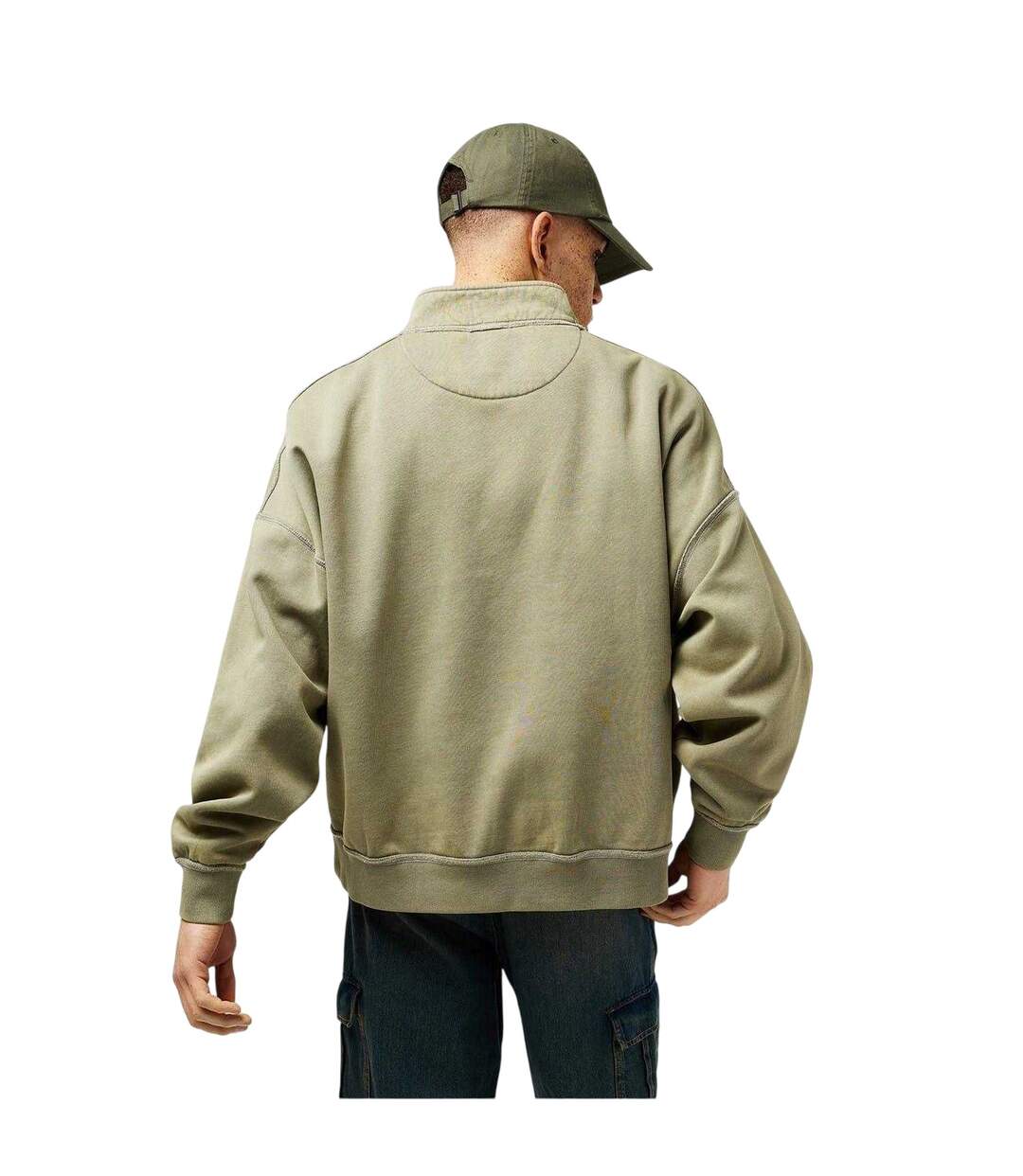 Mens Fleece Sweatshirt Silver Sage Jack Wills-3