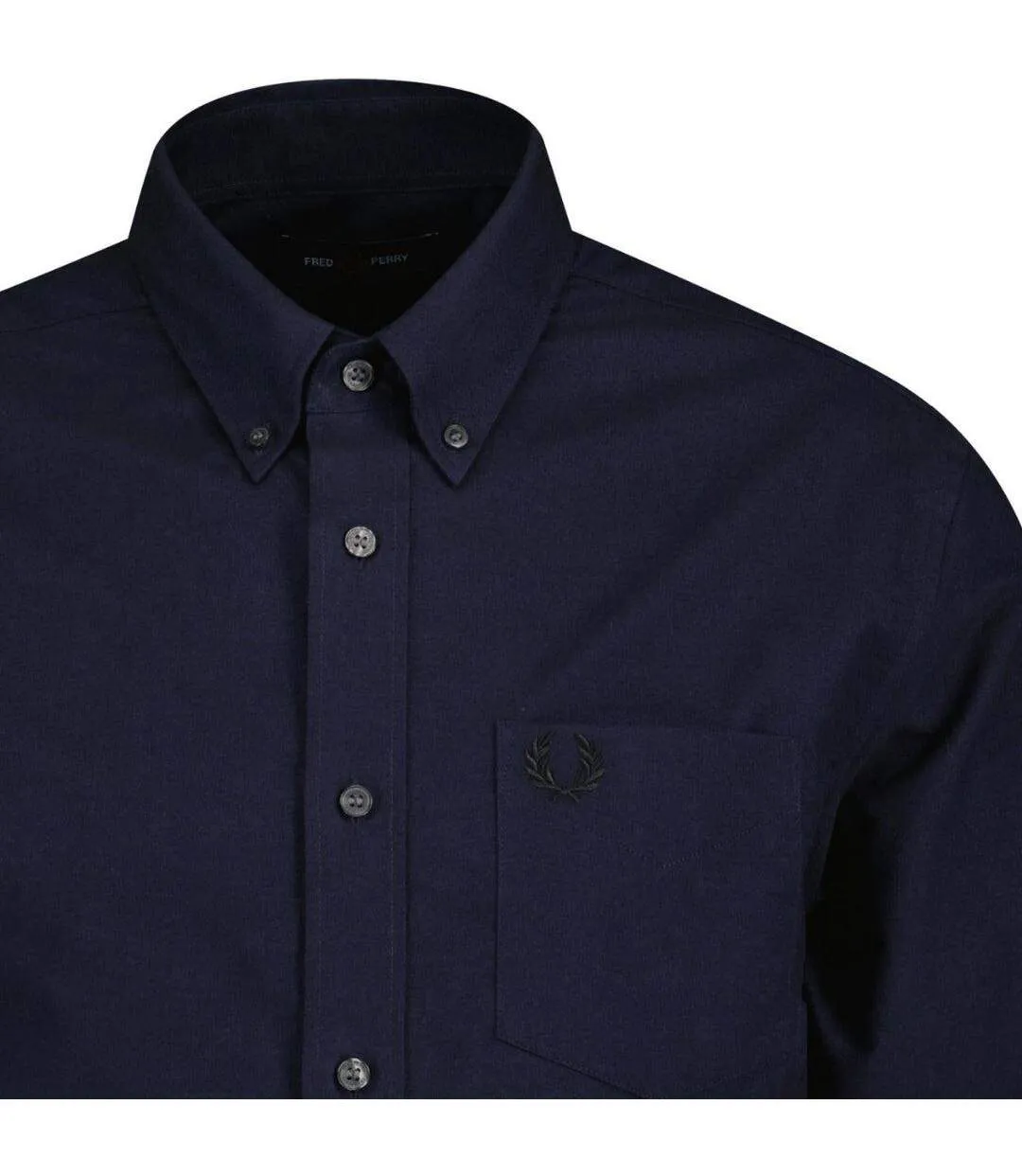 Chemise Manches Longues Homme Bleu Marine Français Fred Perry-2
