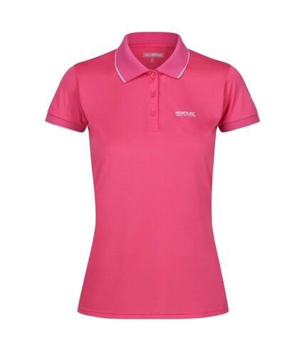 Womens/ladies remex ii polo neck t-shirt flamingo pink solid Regatta