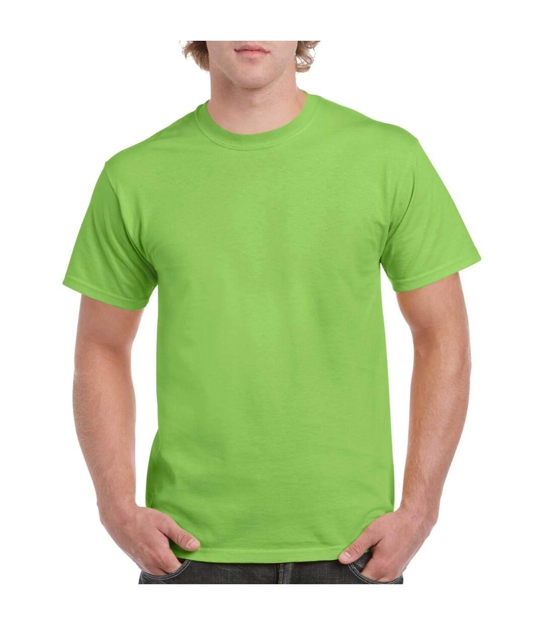 Lot de 5  t-shirts manches courtes hommes vert clair Gildan