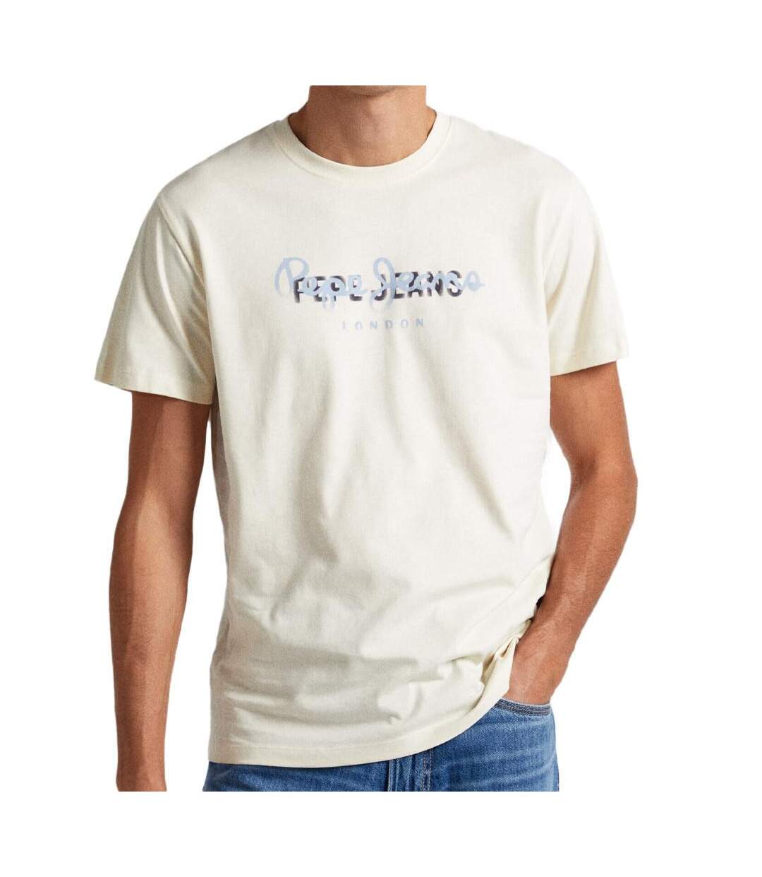 T-shirt Écru Homme Pepe jeans Keegan - L-1