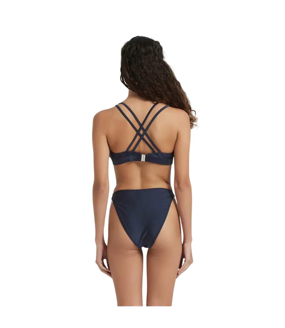 Womens/ladies Embellished Bikini Bottoms Navy Be You-2