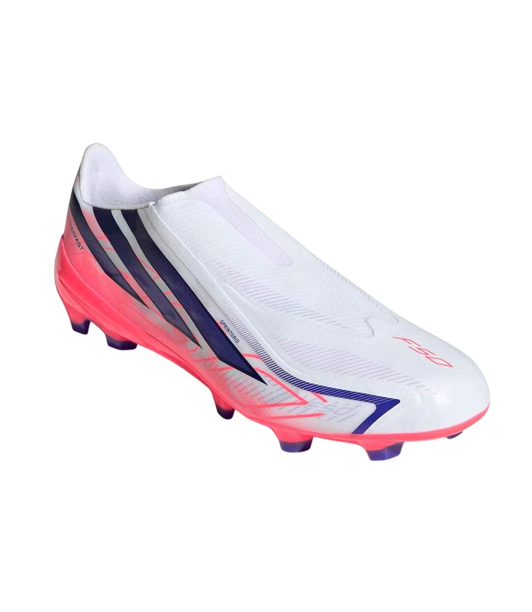 Chaussures De Foot Pour Terrain Ferme F50 Hyperfast League Homme Blanc Rouge Bleu Adidas-4