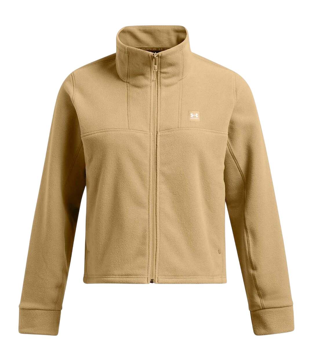 Womens/ladies Expanse Fleece High Collar Full Zip Hoodie Brown Under Armour-2