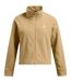 Womens/ladies Expanse Fleece High Collar Full Zip Hoodie Brown Under Armour-2