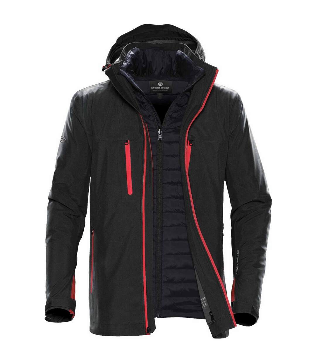 Stormtech Mens Matrix System Jacket (Black/Bright Red) - UTBC4116