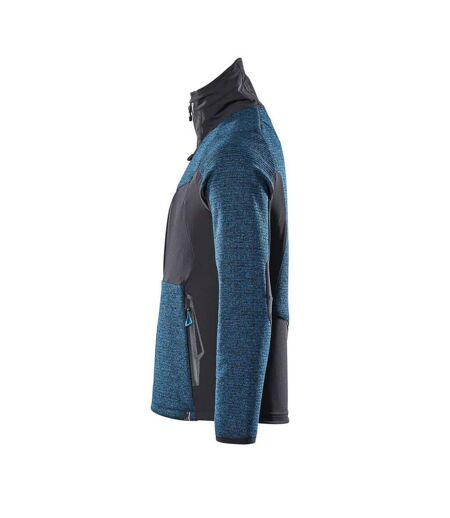 Mens Advanced Knitted Full Zip Jacket Dark Petroleum Black Mascot
