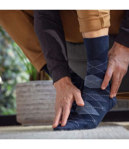 6 Pack Mens Non Elastic Loose Top Bamboo Socks