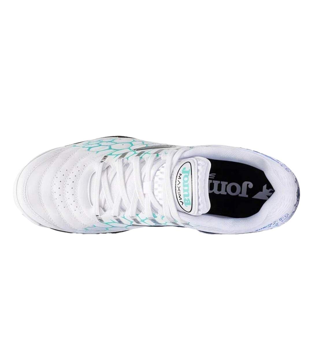Unisex Adult Maxima Reptile Print Indoor Football Shoes White Blue Joma-2