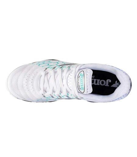 Unisex Adult Maxima Reptile Print Indoor Football Shoes White Blue Joma