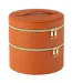 Boîte Ronde Pour Cosmétiques Ericka 19cm Cognac-1