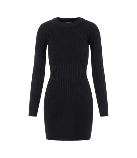 Womens/ladies Mini T-shirt Dress Black Pieces