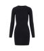 Womens/ladies Mini T-shirt Dress Black Pieces-2