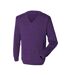 Pullover avec col en v homme violet Henbury