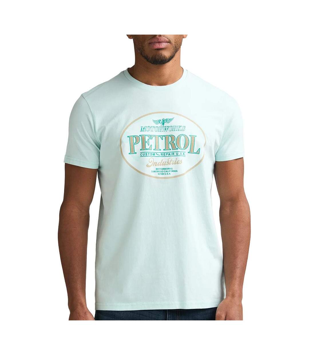 T-Shirt vert homme petrol industries classic-1