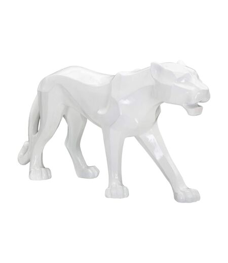 Statuette Déco en Résine Panthère 70cm Blanc