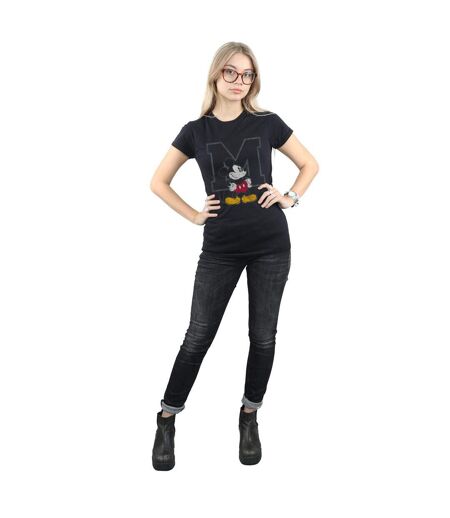 Disney Femme/Les femmes Mickey Mouse Classic M T-Shirt en coton (Noir) - UTBI31006
