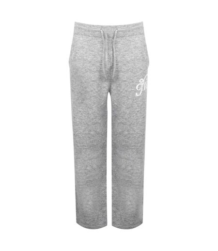 Mens Initial Text Logo Sweatpants Grey Marl Jack Wills