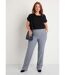 Pantalon droit ceinture semi-élastiquée-4