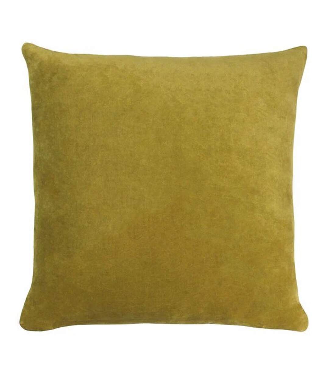 Solo velvet square cushion cover one size olive Furn