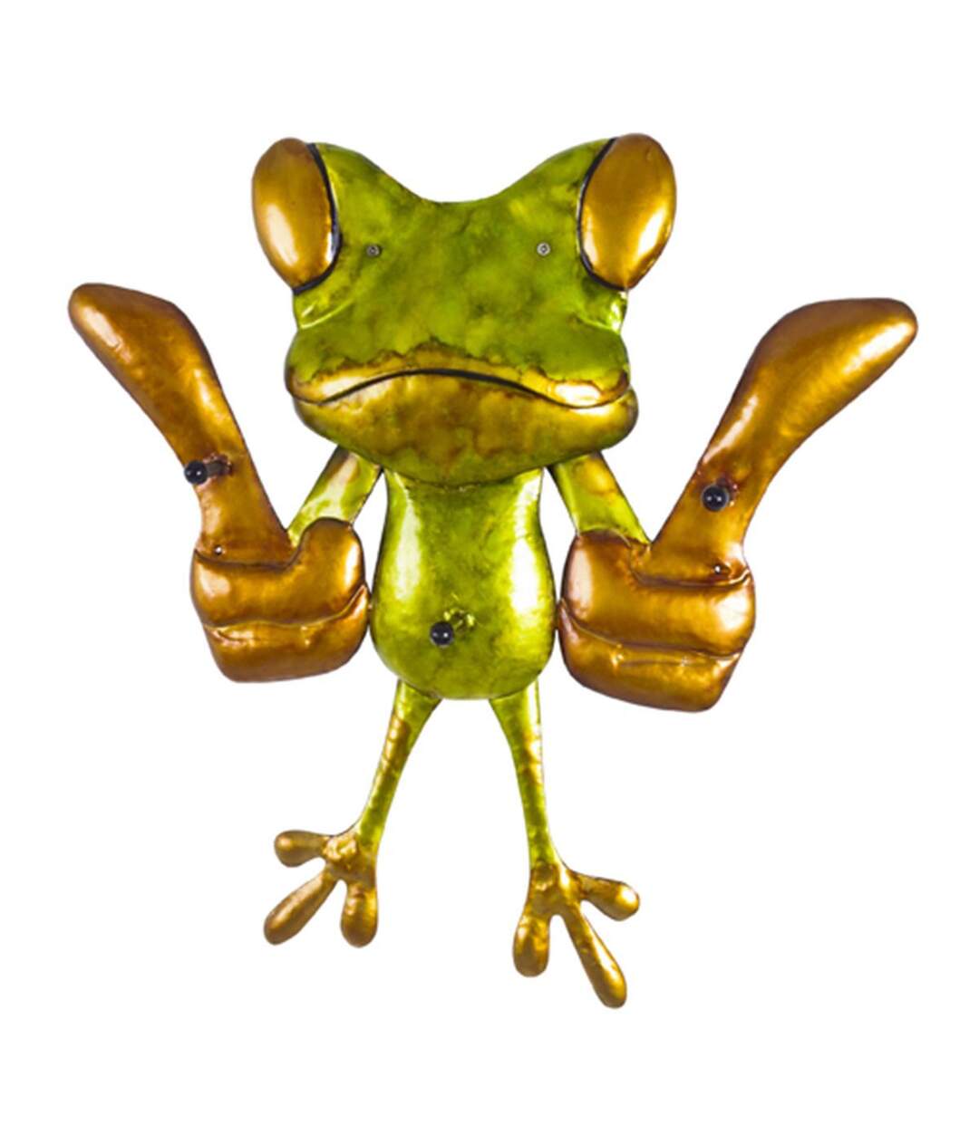 Patère Murale 3 Crochets Grenouille 50cm Vert-1