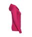 Womens/ladies authentic full zip hoodie fuchsia Russell