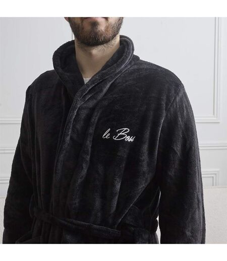 Robe de Chambre Polaire Le Boss Noir