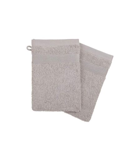 Lot de 2 Gants de Toilette Confort 15x21cm Taupe