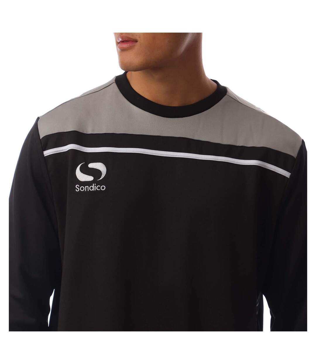 Sweat Manches Longues Motif/style À Rayures Precision Homme Noir Anthracite Sondico-4