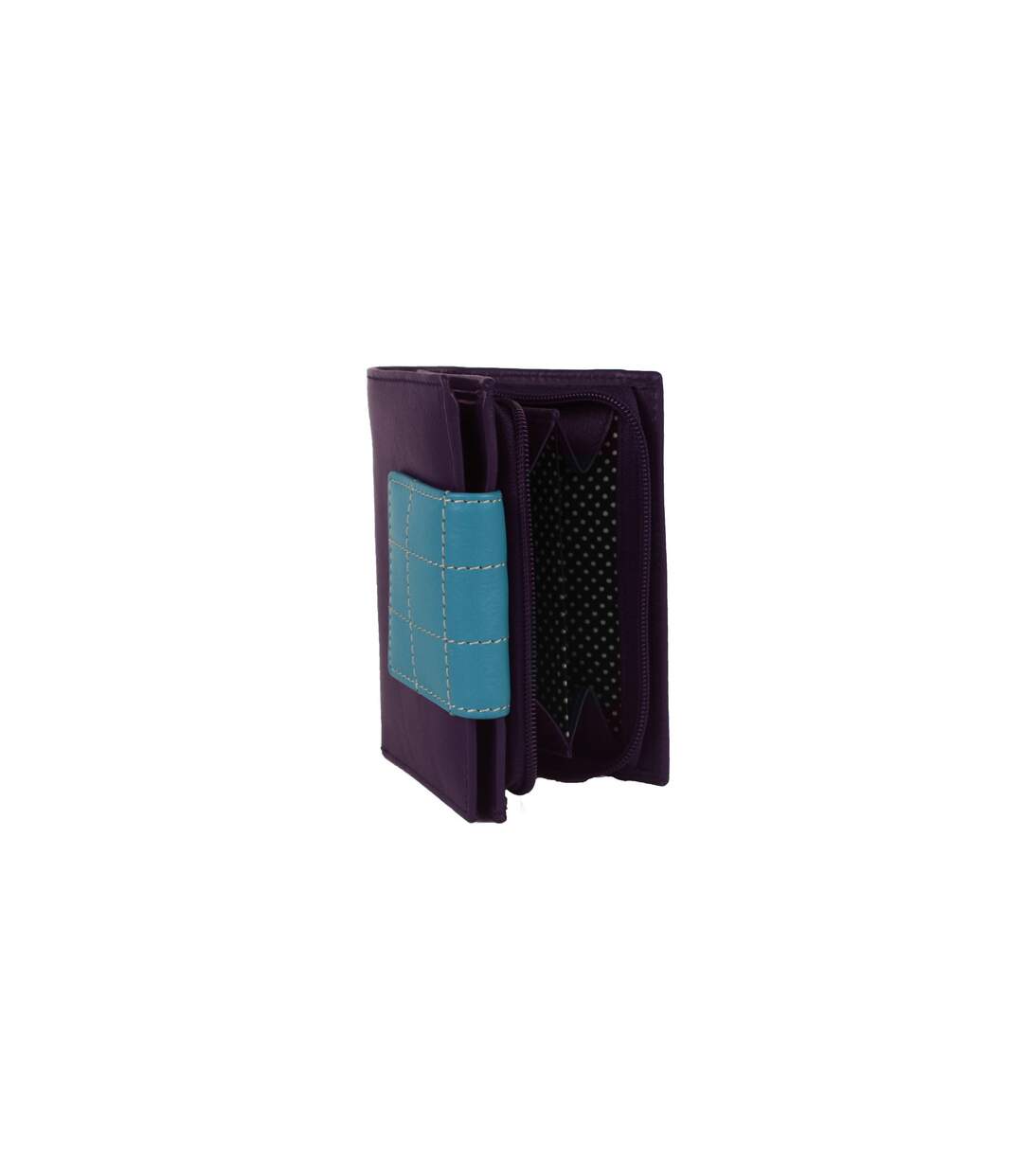 Womens/ladies Diva Quilted Tab Purse One Size Purple Turquoise Eastern Counties Leather-3