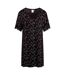 Robe T-shirt Motif/style Floral Lucille Femme Noir CCDK Copenhagen-1