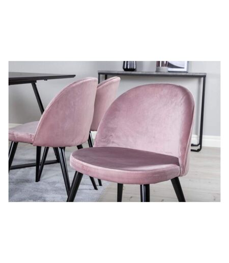 Chaise en velours avec pieds en acier Velvet (Lot de 2)