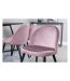 Chaise en velours avec pieds en acier Velvet (Lot de 2)-2