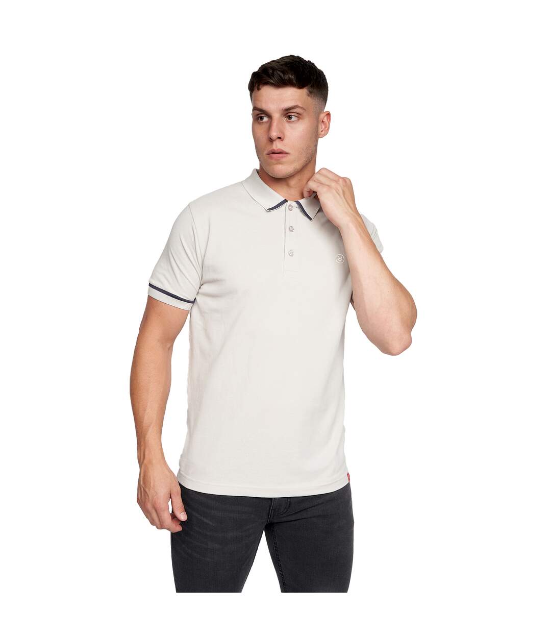 Polo trippere homme blanc cassé Duck and Cover-3