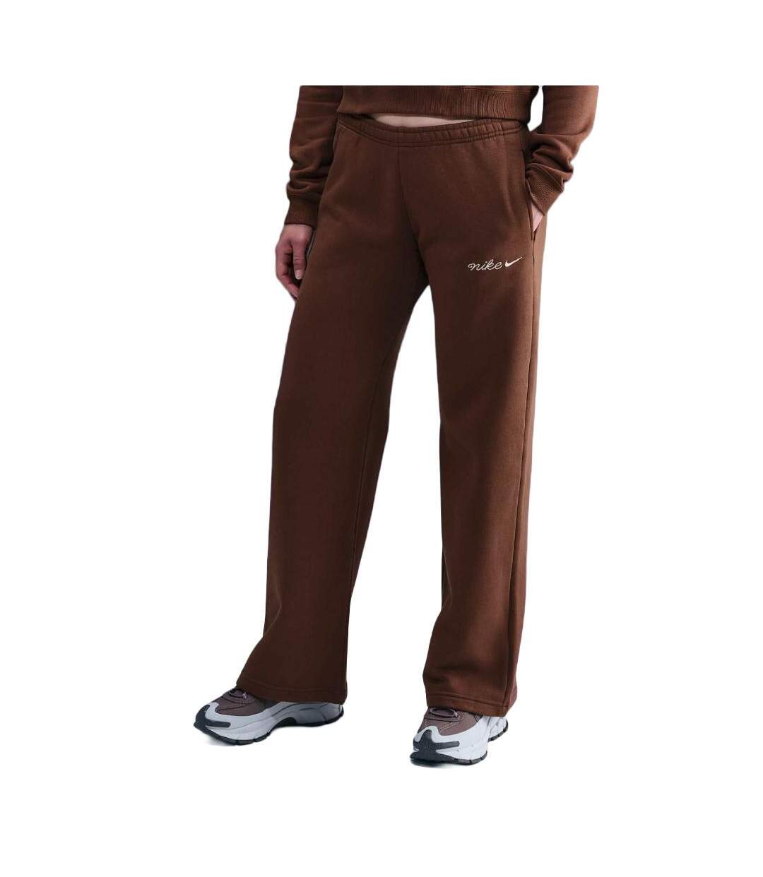 Jogging marron femme nike strght leg-1