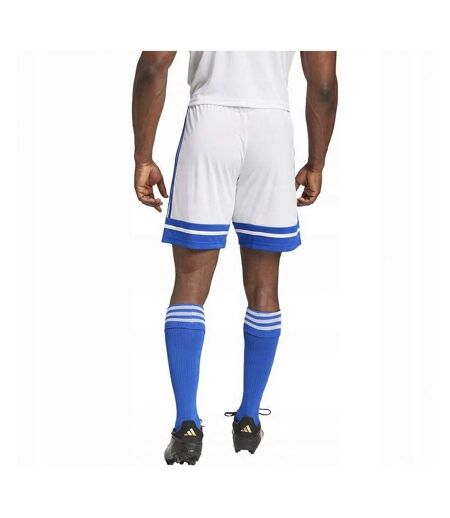 Short Squadra Homme Blanc Bleu Adidas